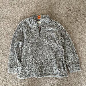 Weatherproof Vintage 1/4 Zip Sherpa Pullover Fleece Gray XXL NWT